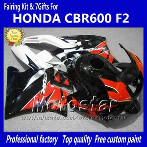 93 F2 Cbr Honda venda por atacado-Carenagem de carroçaria para HONDA CBR600 F2 CBR600F2 CBR vermelho preto carenagem personalizada kit jj38