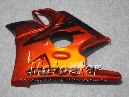 Carénages de carrosserie pour HONDA CBR600 F2 91 92 93 94 CBR600F2 1991 1992 1993 1994 CBR 600 orange rouge noir carénages personnalisés jj39