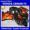 Bodywork fairings for HONDA CBR600 F2 91 92 93 94 CBR600F2 1991 1992 1993 1994 CBR 600 orange red black custom fairings jj39