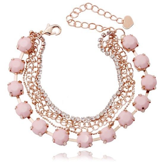 2017 Newest European Pink Acrylic Beaded Bracelets Bohemian Jewelry ...