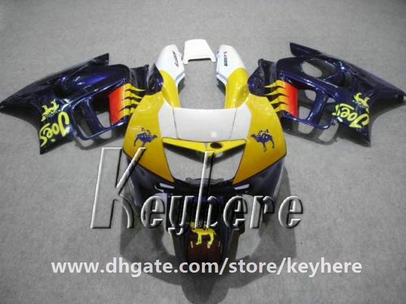 Livre 7 presentes ABS kit de carenagem de plástico para Honda CBR 600 95 96 CBR600 1995 1996 F3 carenagens G3C alto grau amarelo azul branco peças da motocicleta