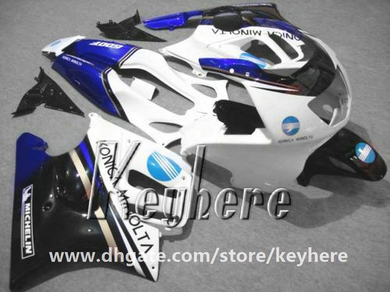 Kit carena in plastica ABS da 7 regali gratuiti Honda CBR600 95 96 CBR 600 1995 1996 carene F3 G4C parti del motociclo KONICA blu bianco di alta qualità