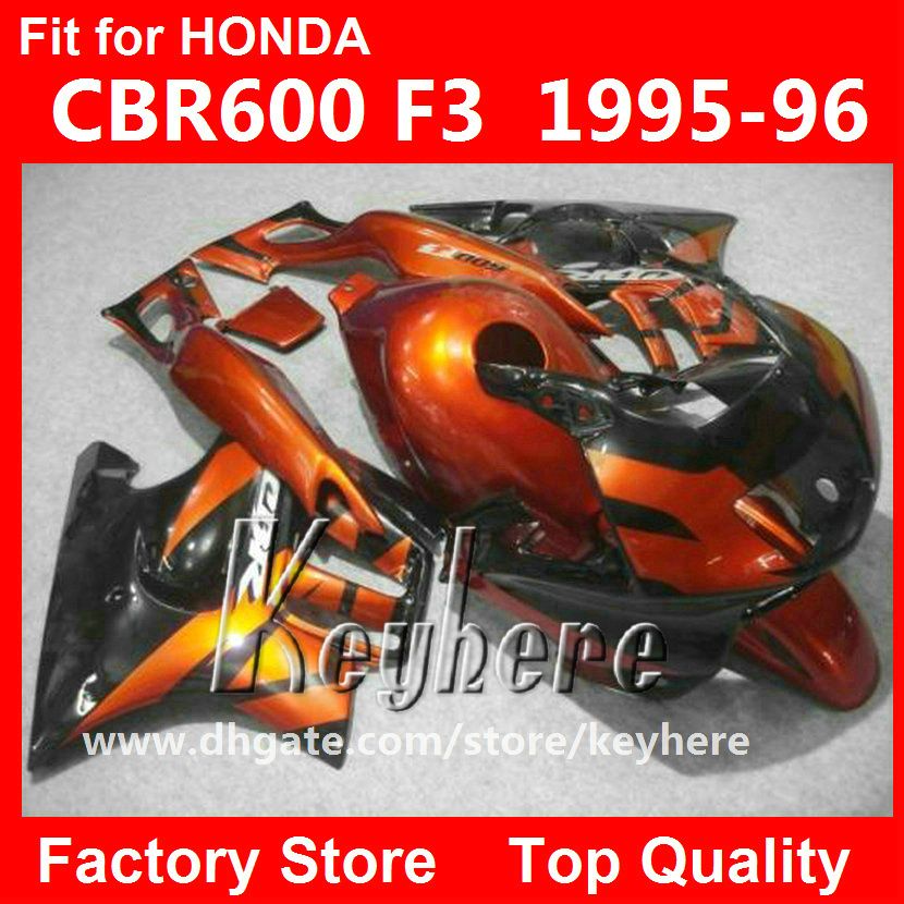 Gratis 7 geschenken ABS Plastic Fairing Kit voor HONDA CBR 600 95 96 CBR600 1995 1996 F3 FIERINGS G5C Hoogwaardige Rode Zwarte Motorfietsonderdelen