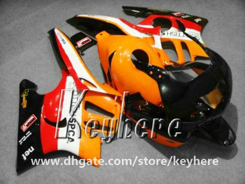 Kit de carenagem de plástico ABS grátis 7 presentes para Honda CBR600 97 98 CBR 600 1997 1998 F3 carenagens G1C novas peças de motocicleta preta laranja de alta qualidade