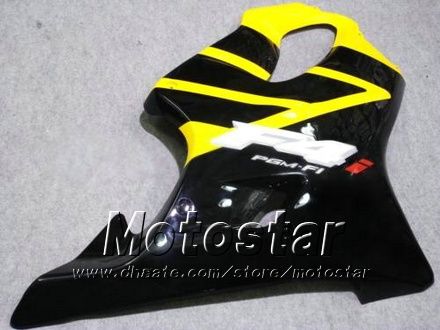 Customize fairings bodywork for HONDA CBR600F4i 01 02 03 CBR600 F4i CBR 600 F4i 2001 2002 2003 black yellow cheap motorcycle fairing