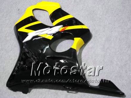 Honda CBR600F4I 01 02 03 CBR600 F4I CBR 600 F4I 2001 2002 2003 Black Yellow 저렴한 오토바이 페어링을위한 페어링 커스터마이즈