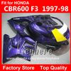 Kit carenatura custom da 7 regali per Honda CBR600 95 96 CBR 600 1995 1996 Carene F3 G3d vendita calda carrozzeria moto nero giallo