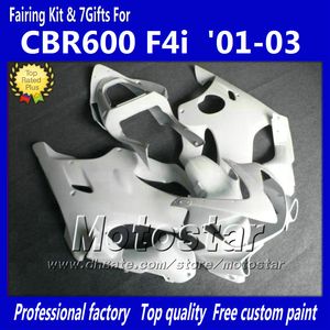 Injection fairings bodywork for HONDA CBR600F4i 01 02 03 CBR600 F4i CBR 600 F4i 2001 2002 2003 glossy white motorcycle fairing set