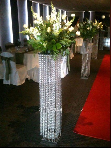 white pillars stands flowers for weddings/floor standing wedding centerpiece and flower stand/wedding collumns