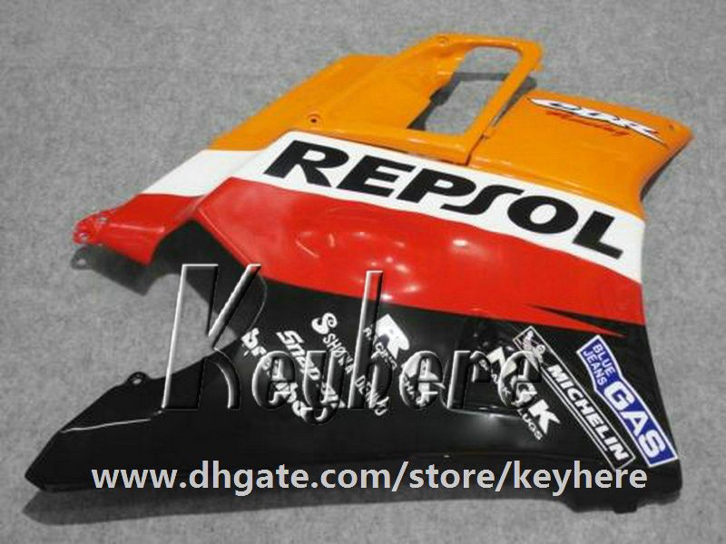 Gratis 7 presenter Fairing Kit för Honda CBR 600 91 92 93 94 CBR600 1991 1992 1993 1994 F2 Fairings G2C Högkvalitativa Repsol Orange Motorcykeldelar