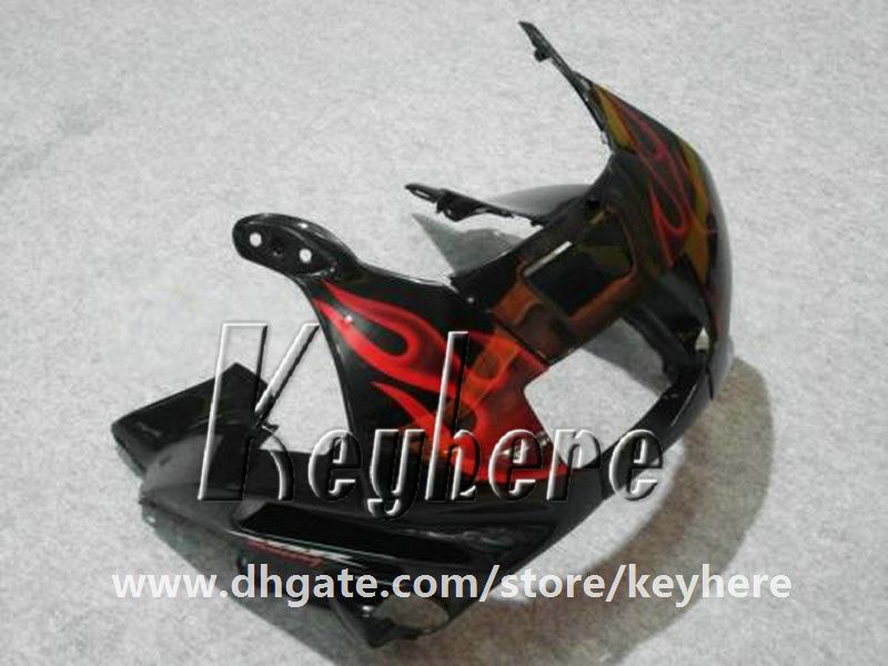 Honda CBR 600 91 için ücretsiz 7 hediyeler kaporta kiti 92 93 94 CBR600 1991 1992 1993 1994 F2 fairings G4C sıcak satış kırmızı alevler siyah motosiklet parçaları