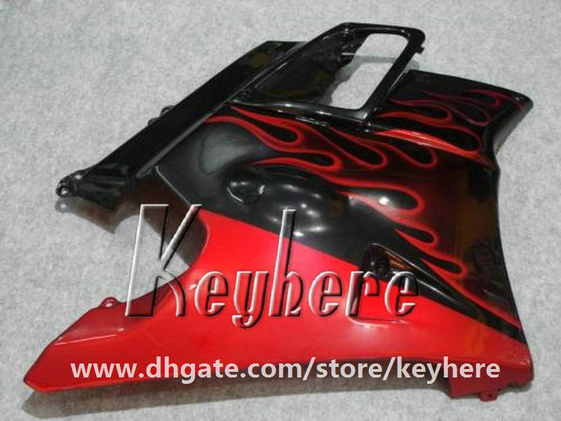 Gratis 7 gåvor Fairing Kit för Honda CBR 600 91 92 93 94 CBR600 1991 1992 1993 1994 F2 Fairings G4C Hot Sale Red Flames Black Motorcycle Parts