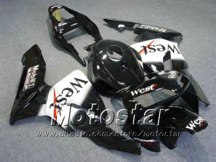 7Gifts fairings kit for HONDA CBR600RR F5 2003 2004 CBR 600 RR 03 04 CBR600 600RR black white West fairing set kk3