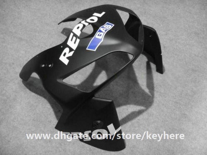 Gratis 7 gåvor Injiceringsfajningssats för Honda CBR600RR 2005 2006 CBR 600RR 05 06 F5 FAININGS G2E All Flat Glossy Black Motorcycle Body Work