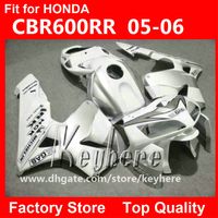 Honda CBR600RR 2005 2006 için ücretsiz 7 hediyeler enjeksiyon kaporta kiti CBR 600RR 05 06 F5 fairings G4e yüksek dereceli saf beyaz motosiklet vücut çalışması
