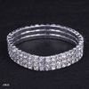 1-10 row Shiny Rhinestone Elastic Lady Bangle Stretch Crystal Bangle Bracelet Fit Party Prom Wedding Bride Jewelry Gift Various Choose ZAU*5