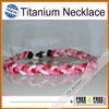 3 Rope Nylon Titanium Sports Necklaces for Girls Neon Bright Color 20''