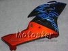 Niebieski Płomień w Czarny Wtrysk Mold Fold Formy ABS dla Honda CBR1000RR 2004 2005 CBR1000 RR CBR 1000RR 04 05 Przewody ochronne KK94