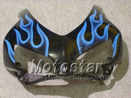 Niebieski Płomień w Czarny Wtrysk Mold Fold Formy ABS dla Honda CBR1000RR 2004 2005 CBR1000 RR CBR 1000RR 04 05 Przewody ochronne KK94