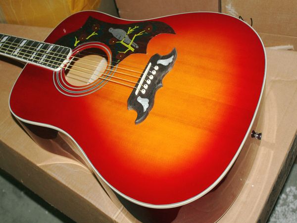

New cherry bur t acou tic electric guitar with eq mu ical in trument beginning tudent electric guitar chri tma gift