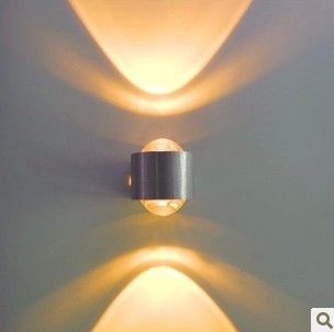 Высокая мощность 2W светодиодная настенная лампа теплый белый современный минималистский спальня освещение гостиной