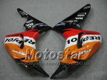 7 presentes de carenagem de motocicleta de moldagem por injeção para HONDA CBR1000RR 06 07 CBR 1000RR 2006 2007 orange carenagem Repsol carenagens LL38