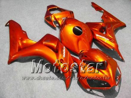 7 Gåvor Injektionsgjutning Motorcykel Fays för Honda CBR1000RR 06 07 CBR 1000RR 2006 2007 Alla glansiga orange röda Fairings Set LL73