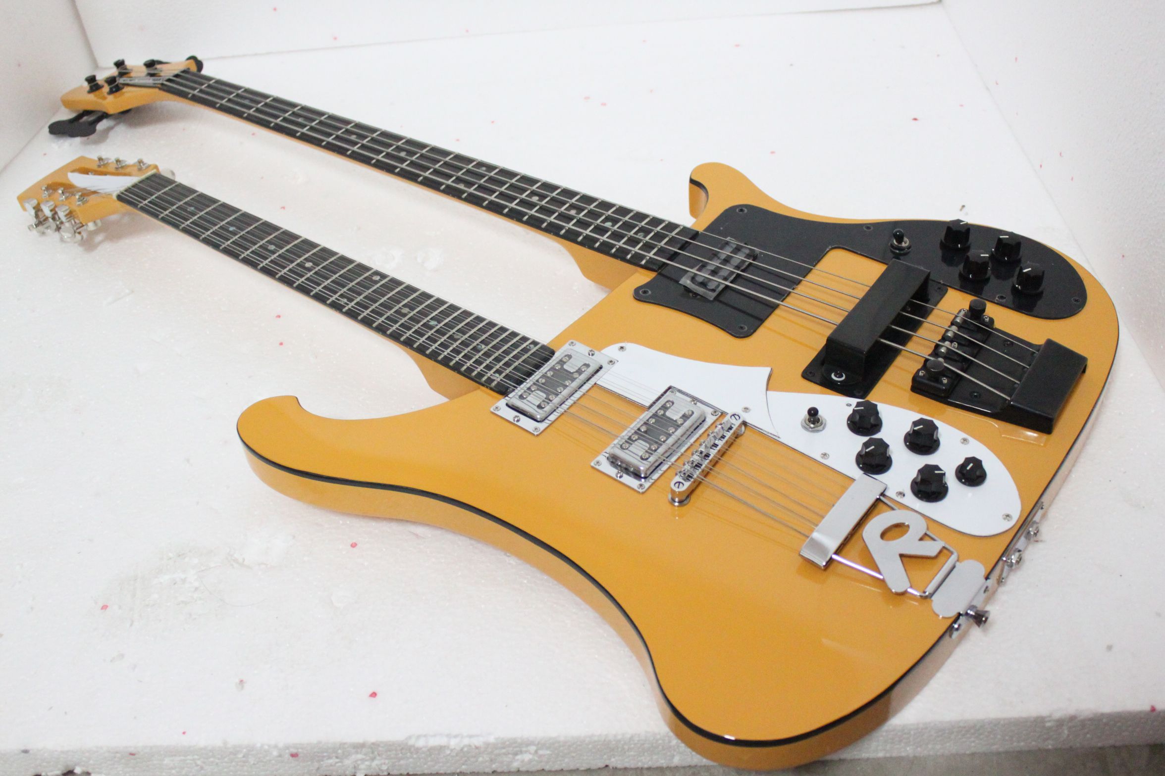 Wholesale Double Neck 4 Strings Electric Beth Bass Guitar And 12