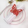 Free Shipping-50pcs High Quality Gold Paper Butterfly Napkin Rings Wedding Bridal Shower Wedding Favors-New Arrivals