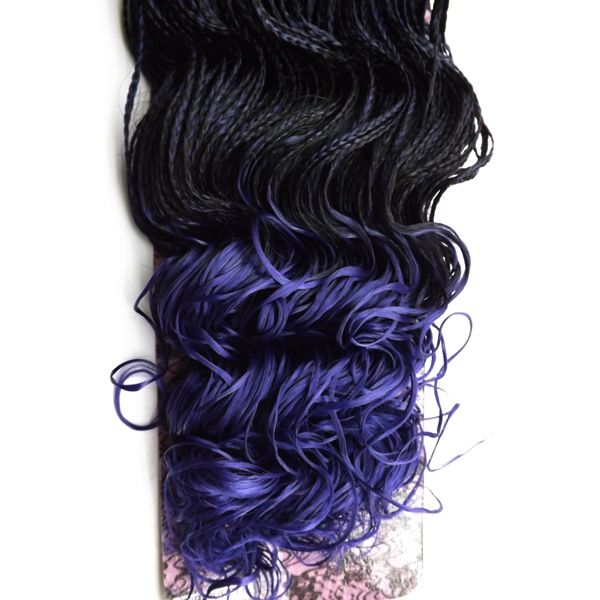 Kanekalon Micro Braided Weft Synthetic Hair Extensions Braided