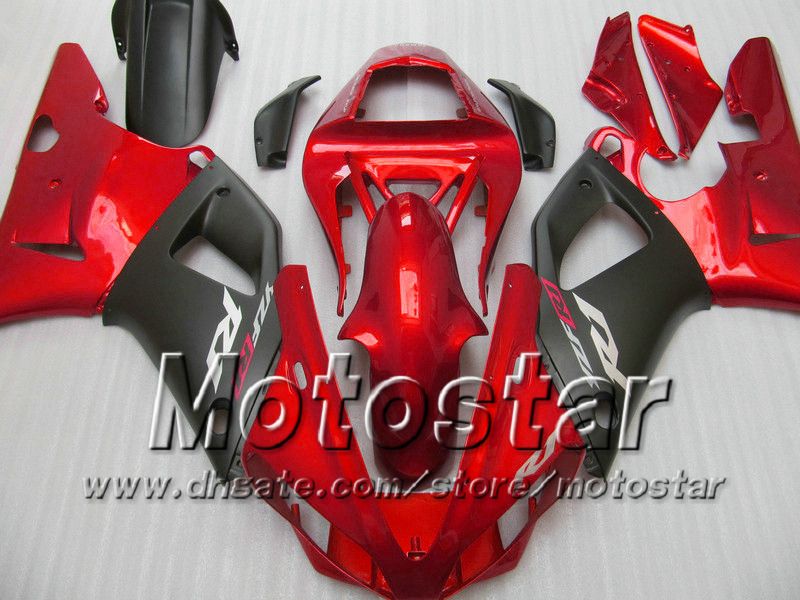 7 Gifts bodywork fairings for 2000 2001 Yamaha YZF R1 YZFR1 00 01 YZF-R1 YZF1000 glossy red black full fairing kit MM9