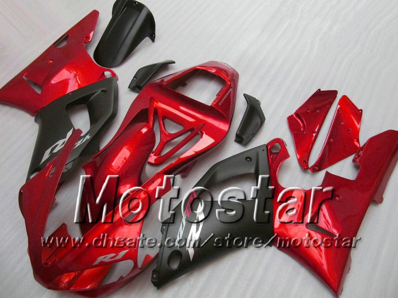 7 Geschenken Carrosserie Backings voor 2000 2001 Yamaha YZF R1 YZFR1 00 01 YZF-R1 YZF1000 Glanzend Rood Zwart Volledige Fairing Kit MM9