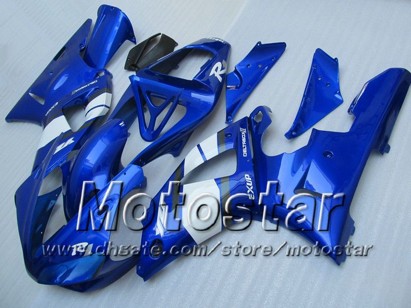 7 Gifts bodywork fairings for 2000 2001 Yamaha YZF R1 YZFR1 00 01 YZF-R1 YZF1000 glossy blue white full fairing kit MM12