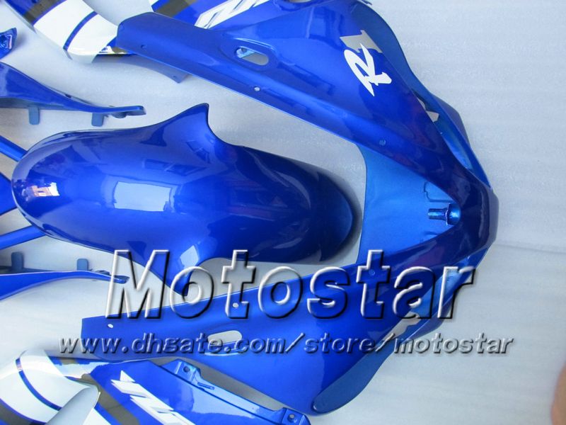 7 선물 용품 바디 페어링 2000 용 2001 Yamaha YZF R1 YZFR1 00 01 YZF-R1 YZF1000 광택 파란색 흰색 전체 페어링 키트 MM12