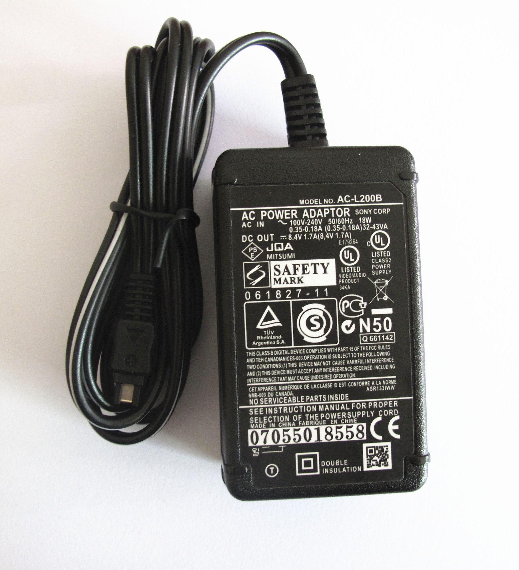 Fuente alimentación videocámara cargador 8.4v 1.5a para Sony handycam hdr-cx155e