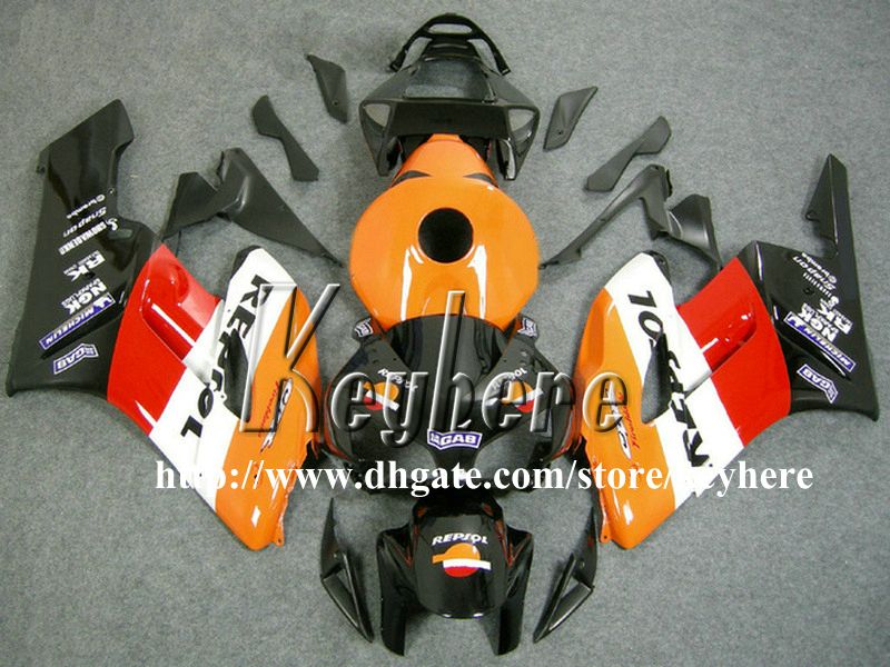 Gratis 7 gåvor Injektionsvaror för Honda CBR1000 RR 2004 2005 CBR1000RR 04 05 CBR 1000RR Fairings G7L Repsol Orange Röd Motorcykel Kropp