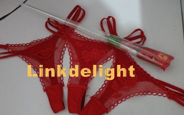dia dos Namorados presente PantyRose underclothes underwear mulheres T-Back sexy lingerie lábio vermelho ouve-calça cor de rosa, calcinha fio dental, 