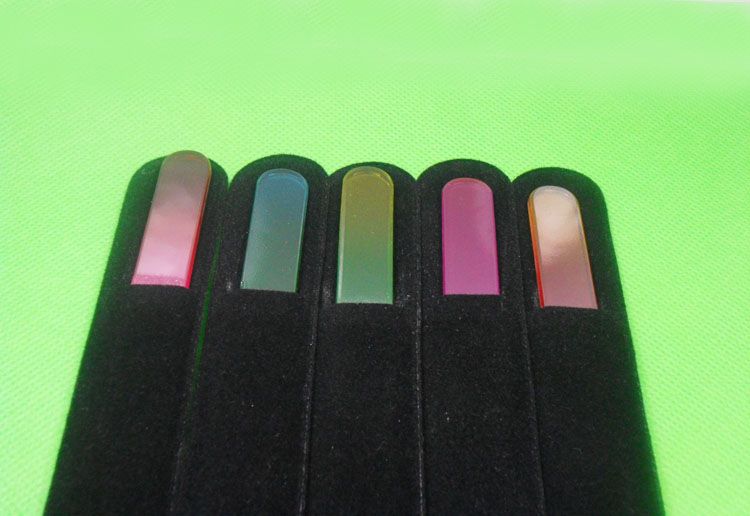 100x Crystal Glass Nail File med Companion Black Sleeve 5 1/2 