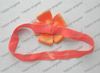 طفل grosgrain الشريط خمس بتلات زهرة Bowknot اللؤلؤ لصقها على قزحي الألوان عصابات ماع للمد ينة رئيس مطاطا الشعر 50PCS