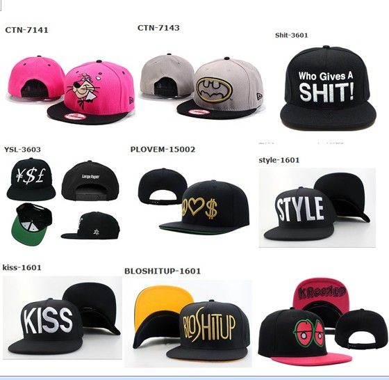 البيع الساخن العديد من الأنماط الجديدة Plovem Kiss Snapbacks Hats Snapback Caps Snap Back Hat Cap قابلة للتعديل عالية الجودة