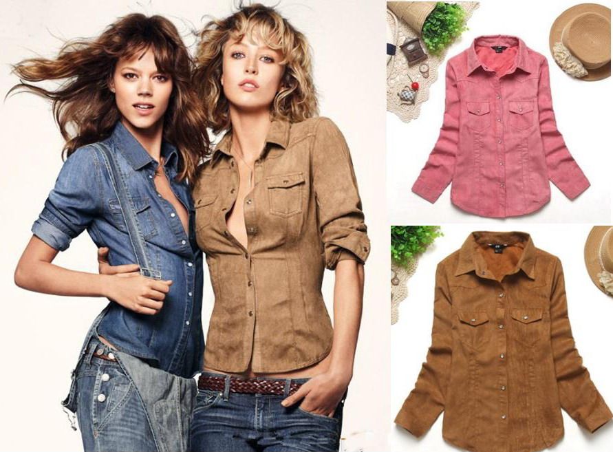 pink denim shirt womens
