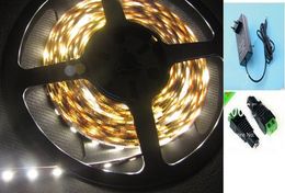 250M led ribbon led strip light 3528 SMD 5M Single Colour nonwaterproof flexible 300led With connector 12V 2A power supply adapter Via DHL