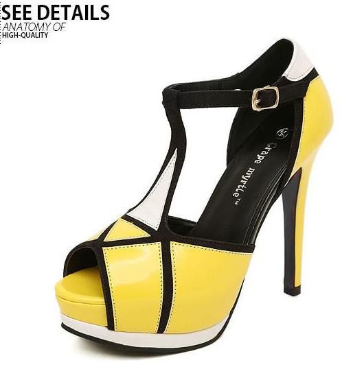 colorful strappy platform sandals