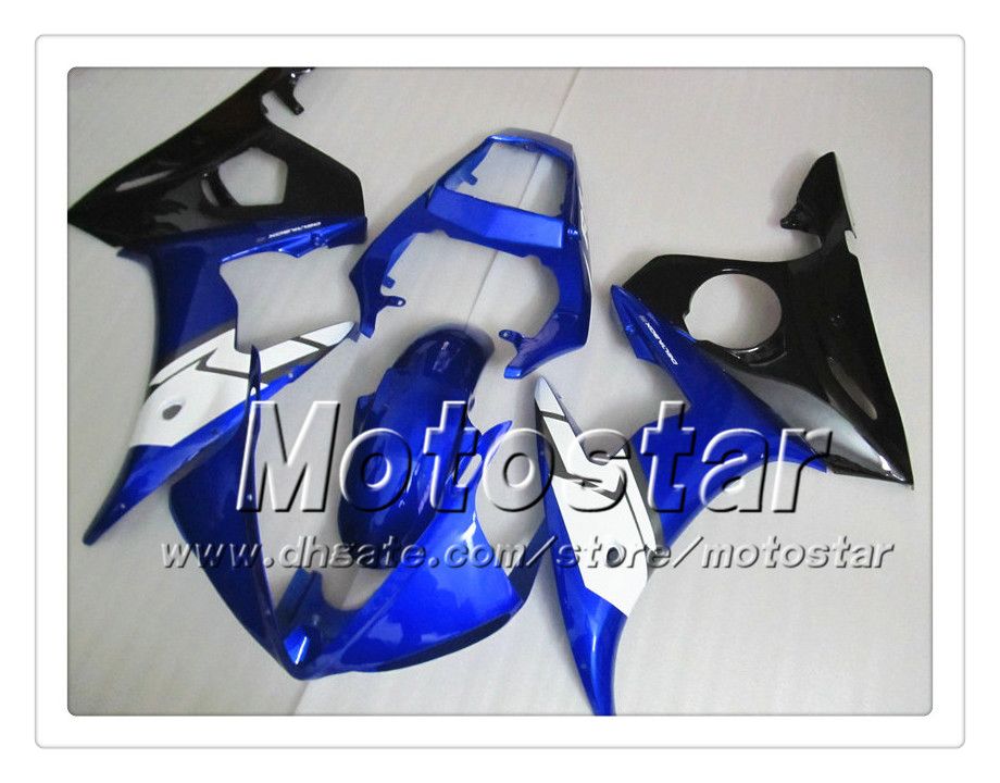 7 Gifts fairing kit for YAMAHA 2003 2004 YZF-R6 03 04 YZFR6 YZF R6 YZF600 glossy blue black fairings body work OO34