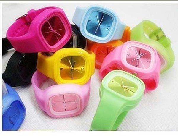 

12 PCs Slicone Jelly Watch ss.com Multicolor Unisex watches