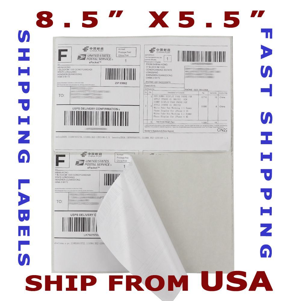 Wholesale UPS 200 Labels Premium Self Adhesive Ship Labels 8.5x5.5 From
