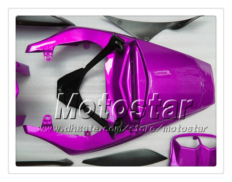 7 gåvor Anpassade kroppsarbeten för Yamaha 2005 YZF-R6 05 YZFR6 05 YZF R6 YZF600 GLOSSY Dark Purple Black ABS FAIRING OO77