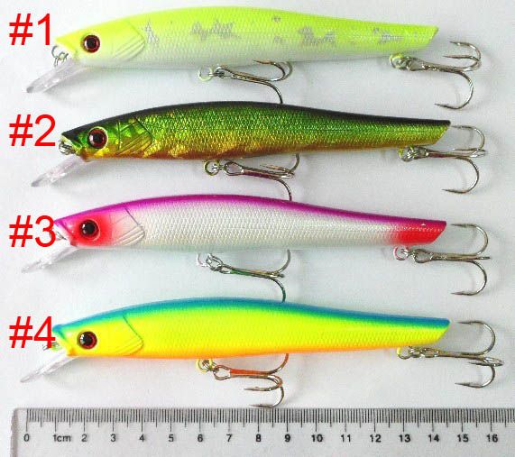 20 adet Deniz Balıkçılık cazibesi Wobblers 14.5 CM 18G 2 # kanca 4 renkler Minnow balıkçılık sert yem lures (MI049)