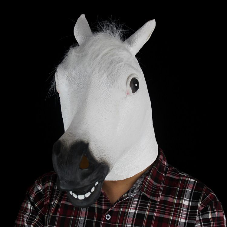 Creepy Horse Head Mask Halloween Costume Masquerade Party Theater Prop