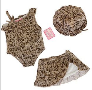 Rozmiar 12m-24m, dzieci Swimwear Zestaw Wiosna Dziewczyny Dziecko Dziecko Kąpiel Swimsuit Leopard Drukuj Swimsuit